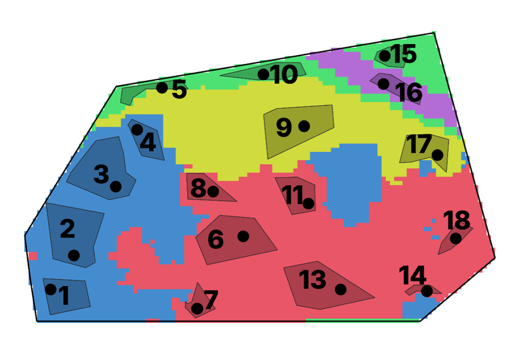 Inteligentne strefy pobierania próbek na rzeczywistym polu